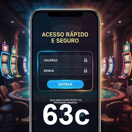 Ilustração de Acesse o cassino online 63c com segurança e rapidez